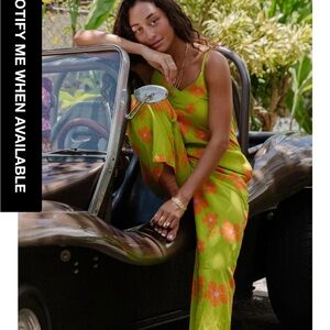 Eternal Summer Iolani Jumpsuit in olive and orange blooms